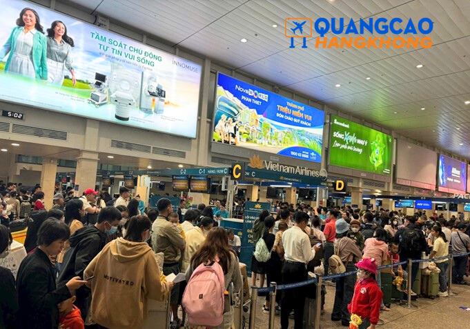 Đa dạng các hình thức quảng cáo tại sân bay Tân Sơn Nhất