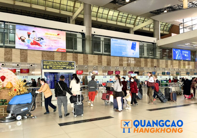 Dịch vụ quảng cáo sân bay Nội Bài tại khu vực check-in