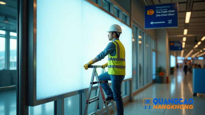 Thi công quảng cáo tại sân bay