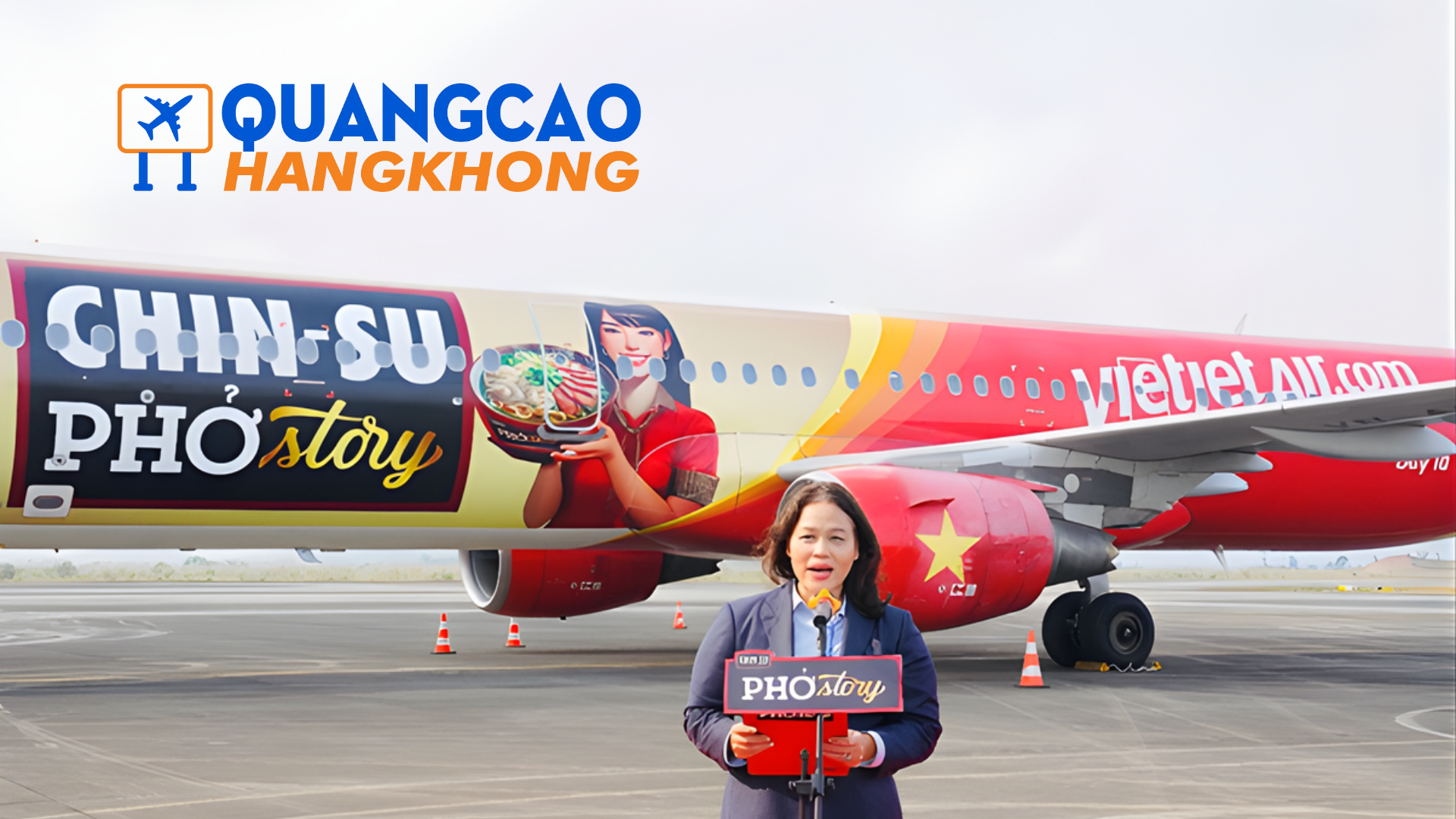 Quảng cáo trên máy bay Vietjet Air