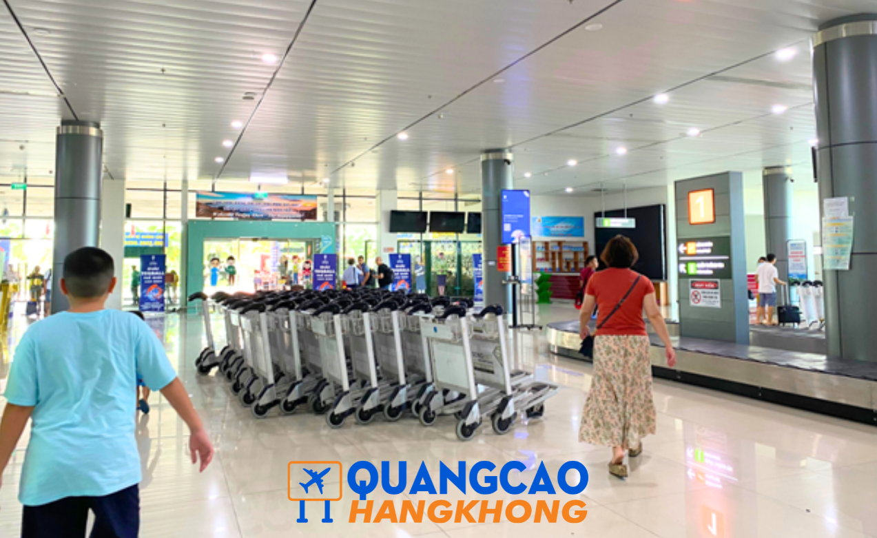 Quảng cáo xe đẩy hành lý sân bay Phù Cát
