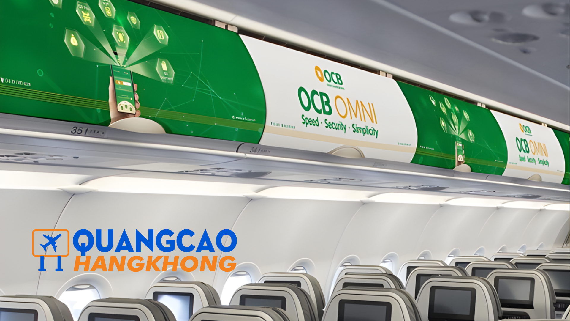 Quảng cáo trên nắp hộc đựng hành lý 