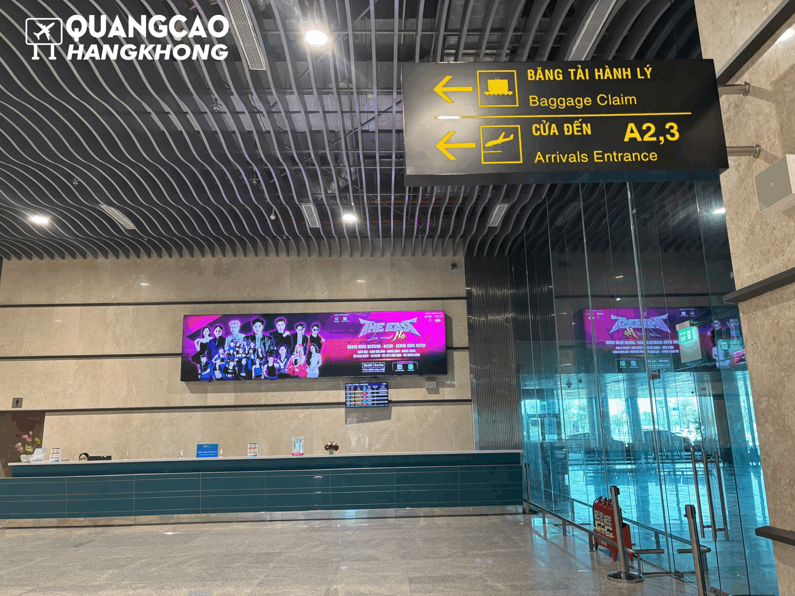 Quy trình quảng cáo màn hình LED sân bay Phú Bài