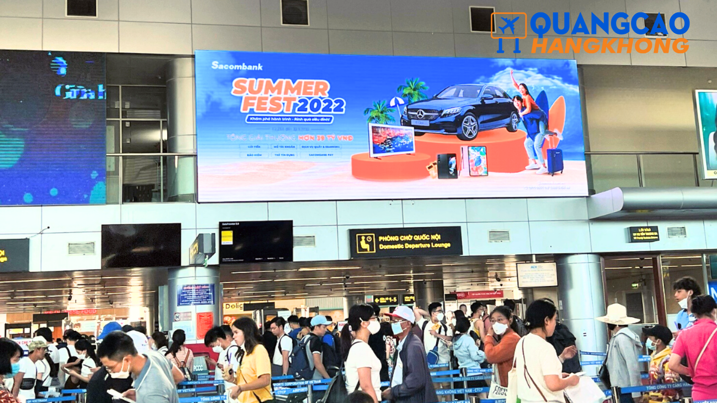 Quảng cáo màn hình LED sân bay Đà Nẵng trình chiếu nội dung quảng cáo sống động