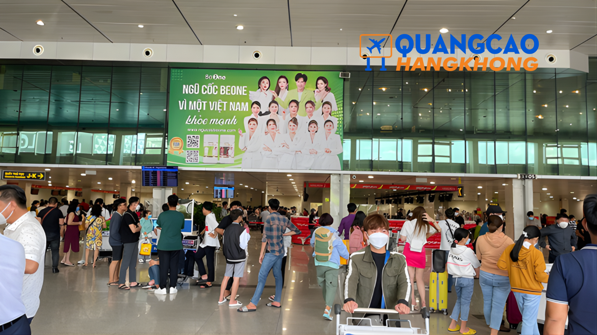 Quảng cáo màn hình LED tại khu vực check-in