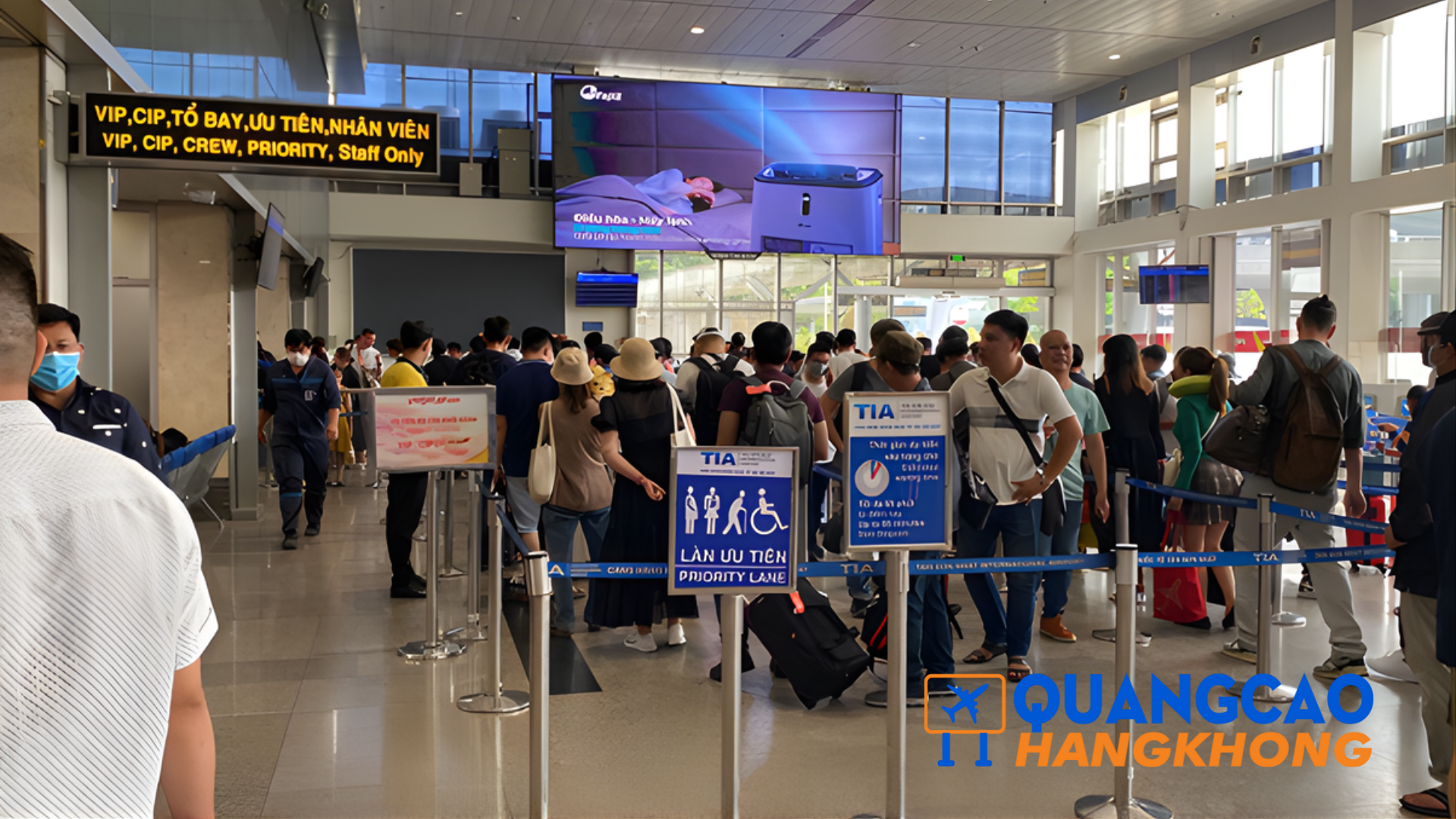 Quảng cáo màn hình LED khu vực soi chiếu an ninh