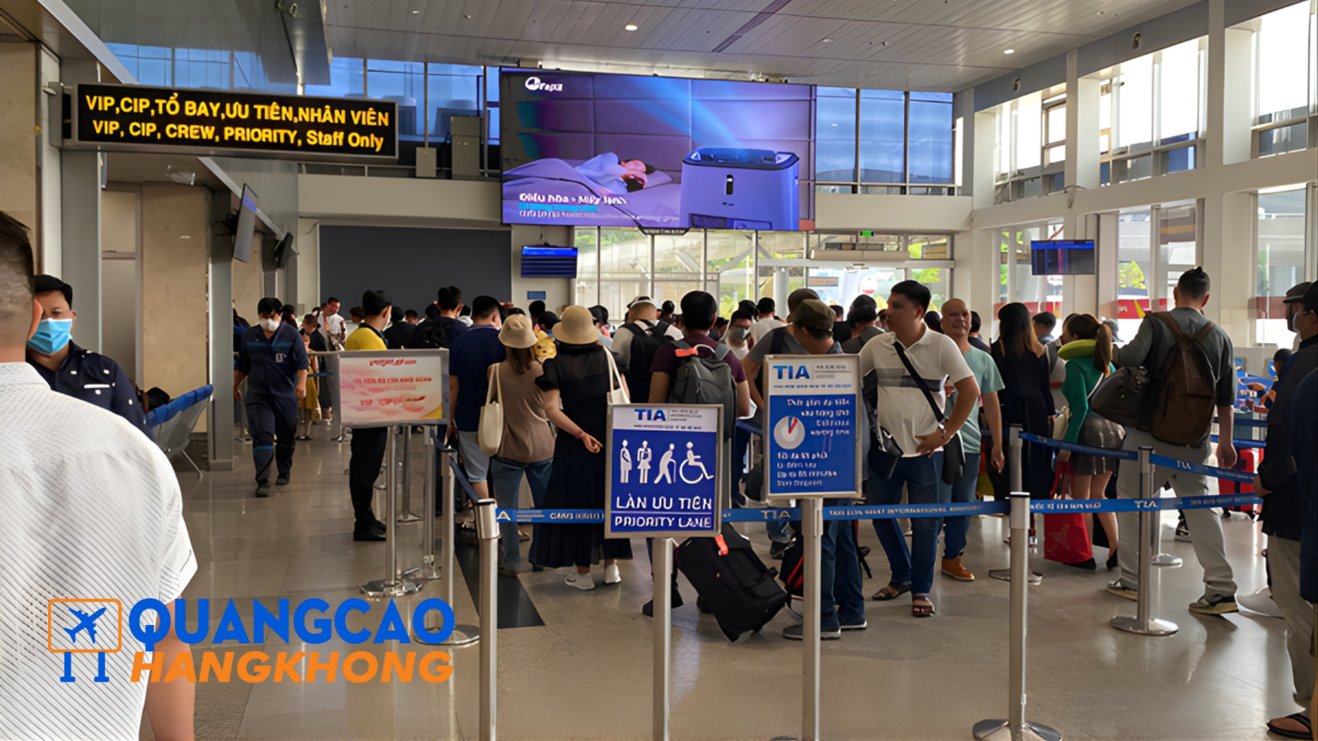 Quảng cáo màn hình LED khu vực soi chiếu an ninh