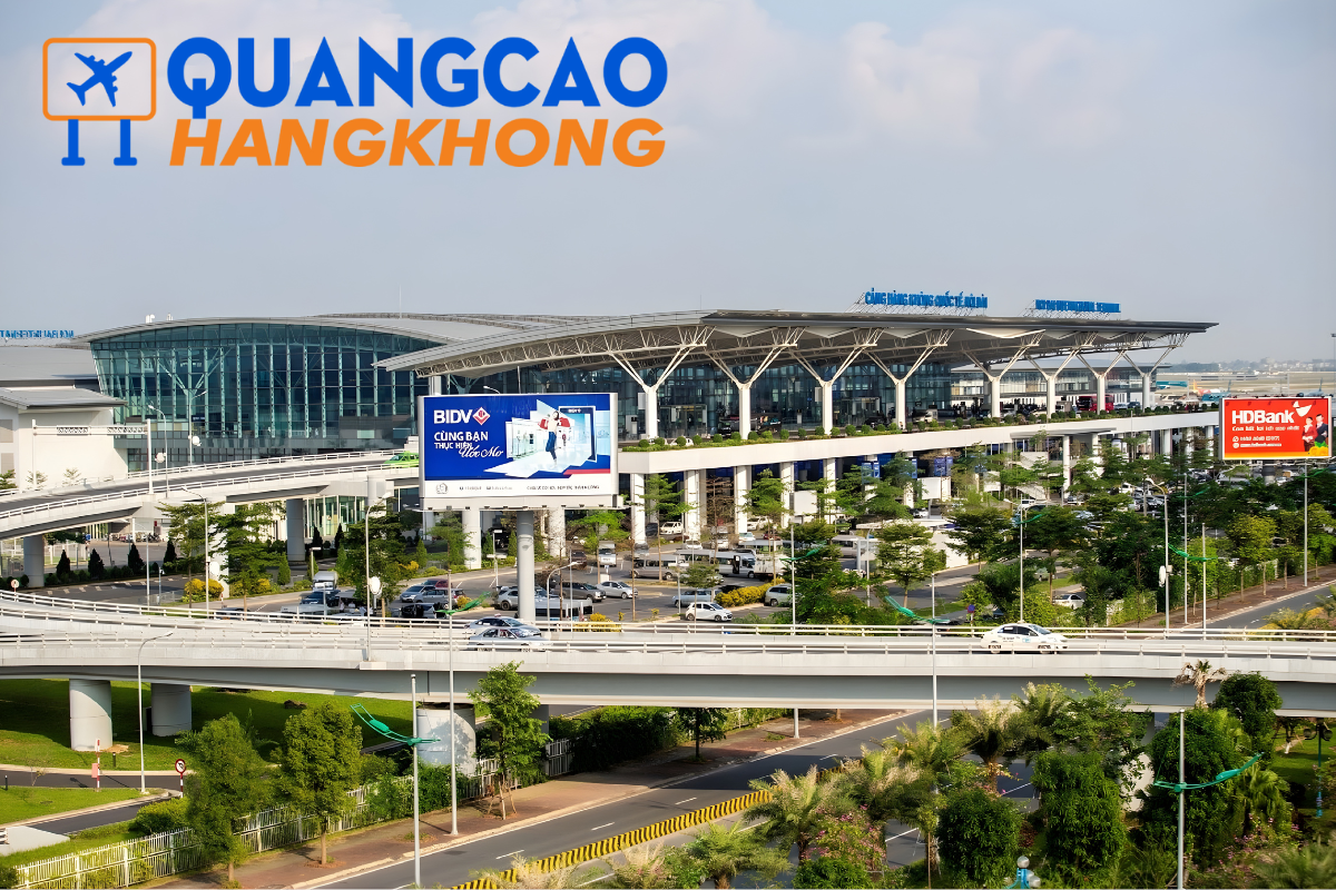 Quảng cáo màn hình LED sân bay Nội Bài tại khu vực nhà ga quốc tế, giúp thương hiệu tiếp cận hàng triệu lượt hành khách mỗi năm