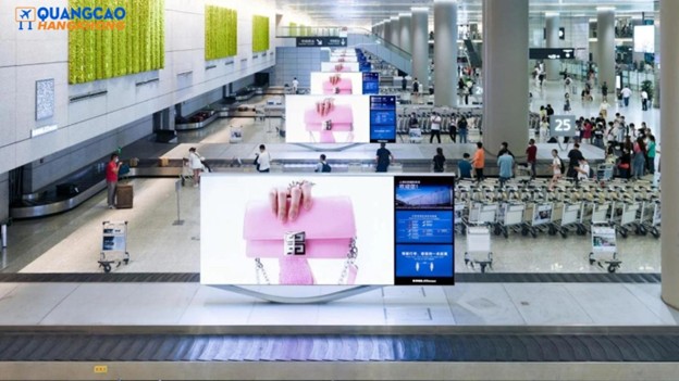 Quảng cáo màn hình LED khu vực băng chuyền hành lý