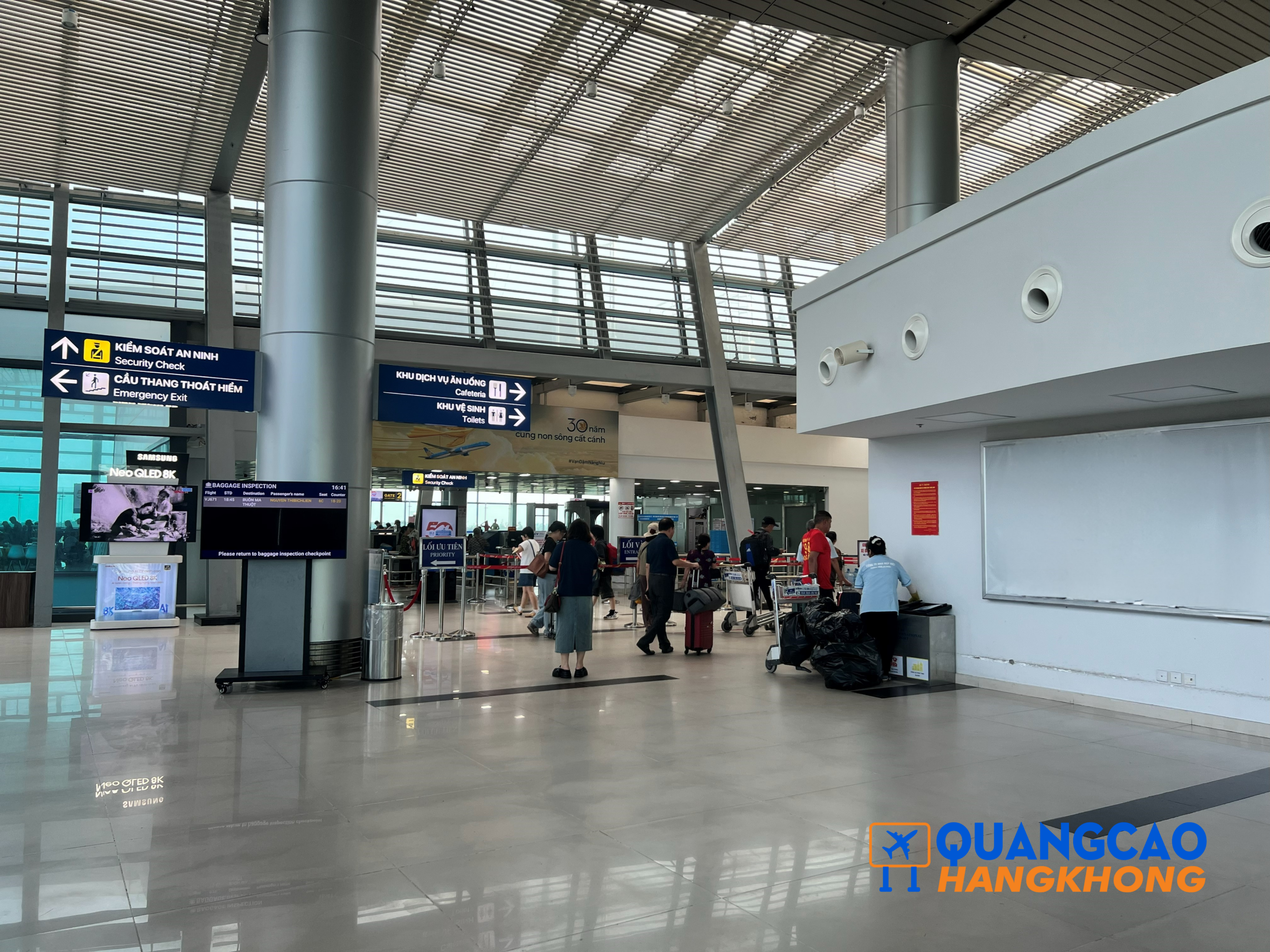 Khu vực kiểm soát an ninh sân bay Cát Bi