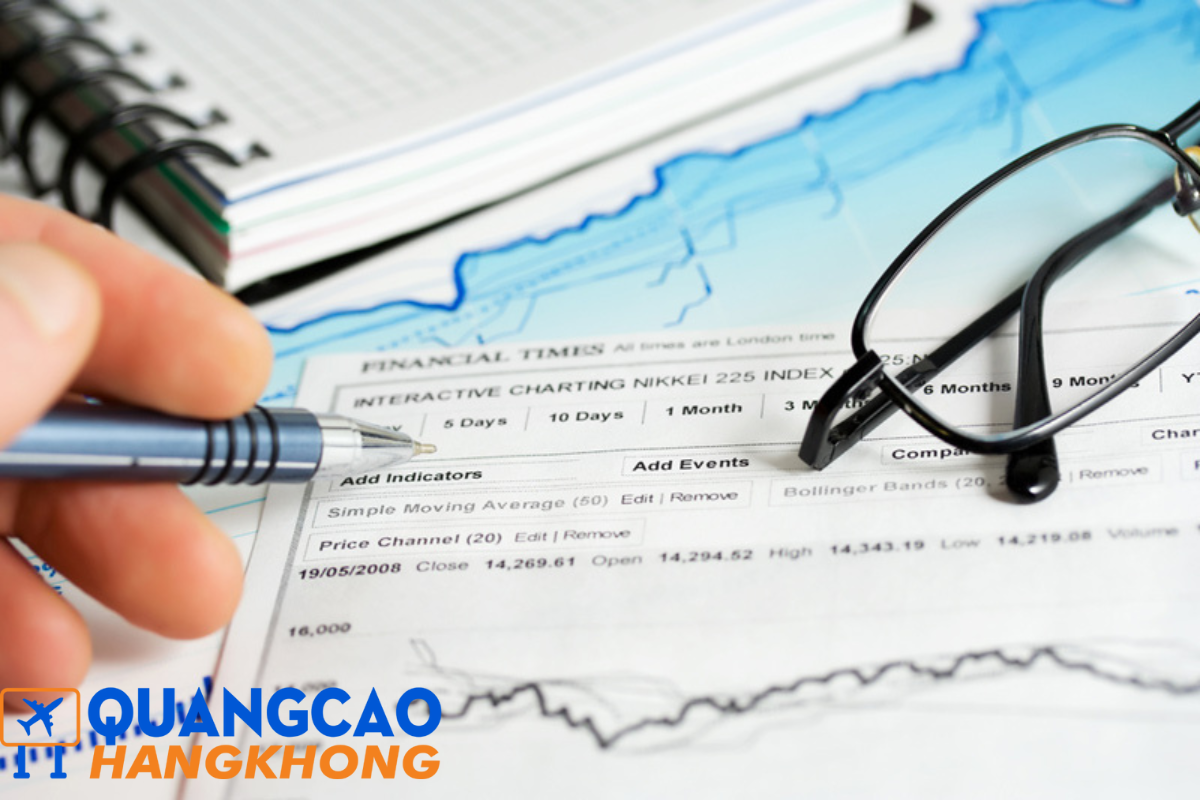 Biểu đồ tài chính thể hiện triển vọng lợi nhuận ngành hàng không Việt Nam trong bối cảnh tăng trưởng toàn cầu