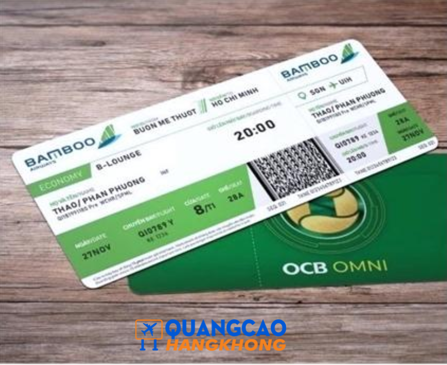 Quảng cáo trên vé máy bay