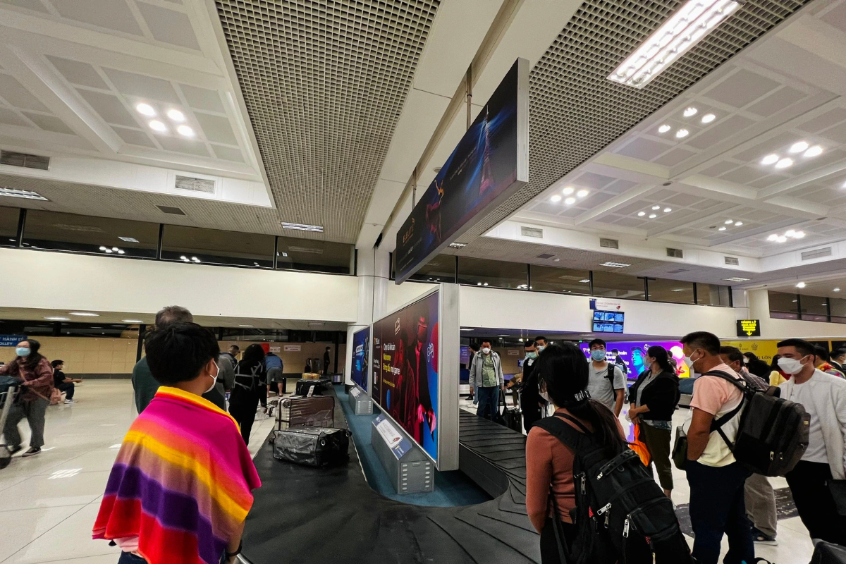 Quảng cáo màn hình LED tại sân bay Tuy Hòa khu vực băng chuyền nhận hành lý