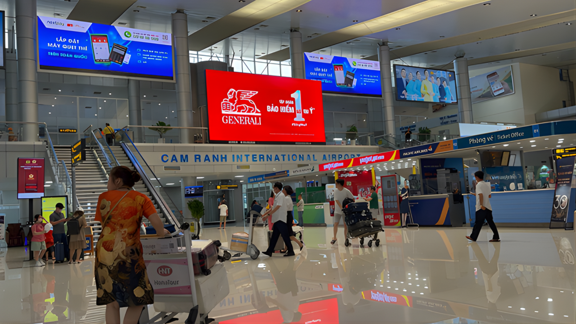 Quảng cáo màn hình LED sân bay Cam Ranh