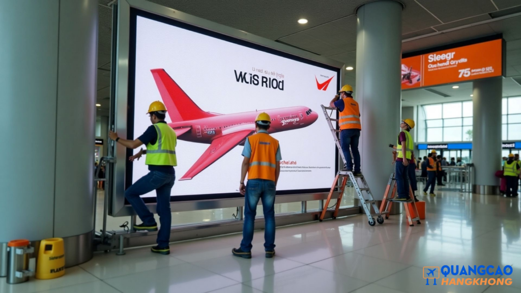 Báo giá quảng cáo biển hộp đèn tại sân bay Nội Bài có thể khác nhau