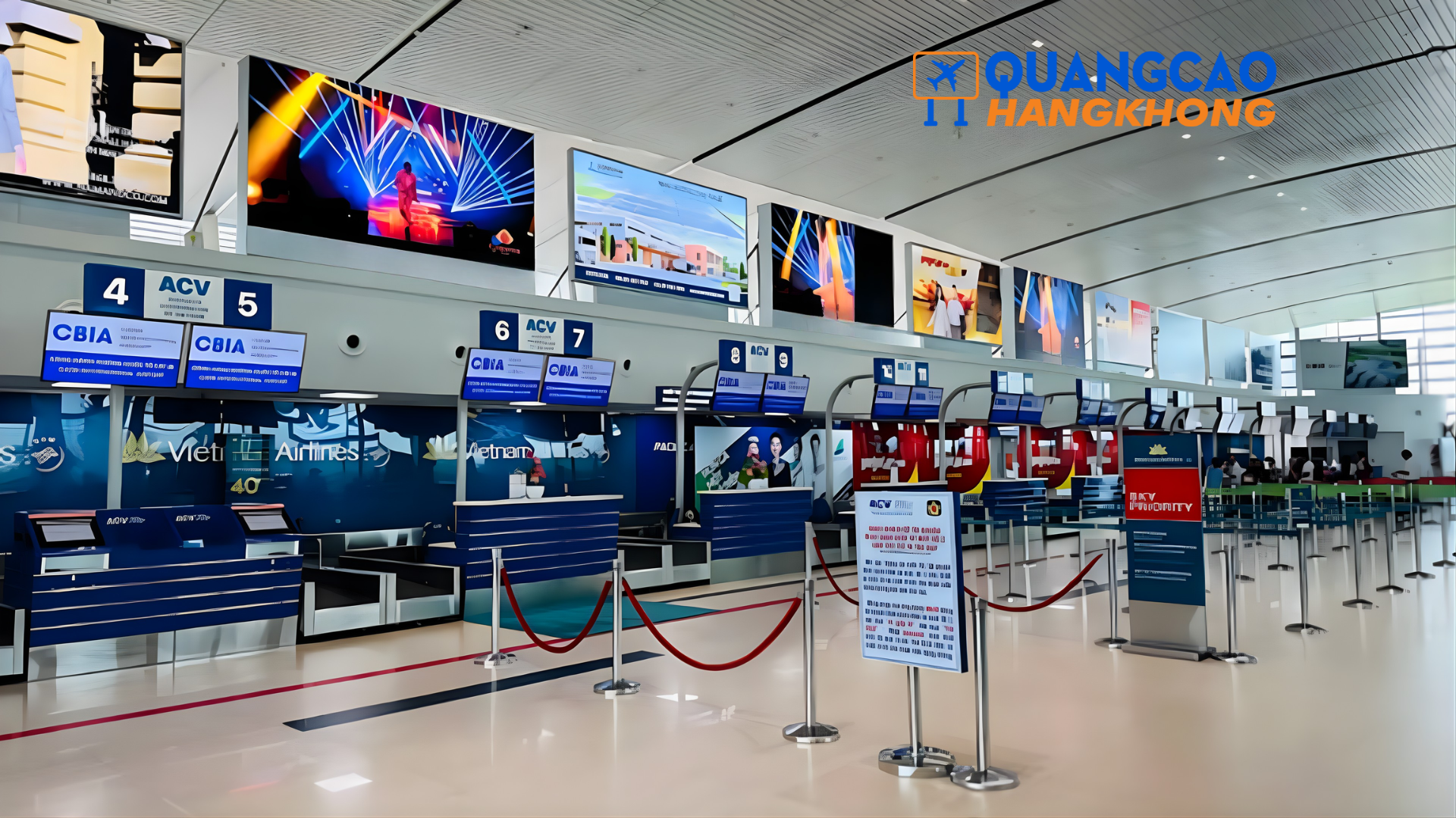 Biển hộp đèn quảng cáo sân bay