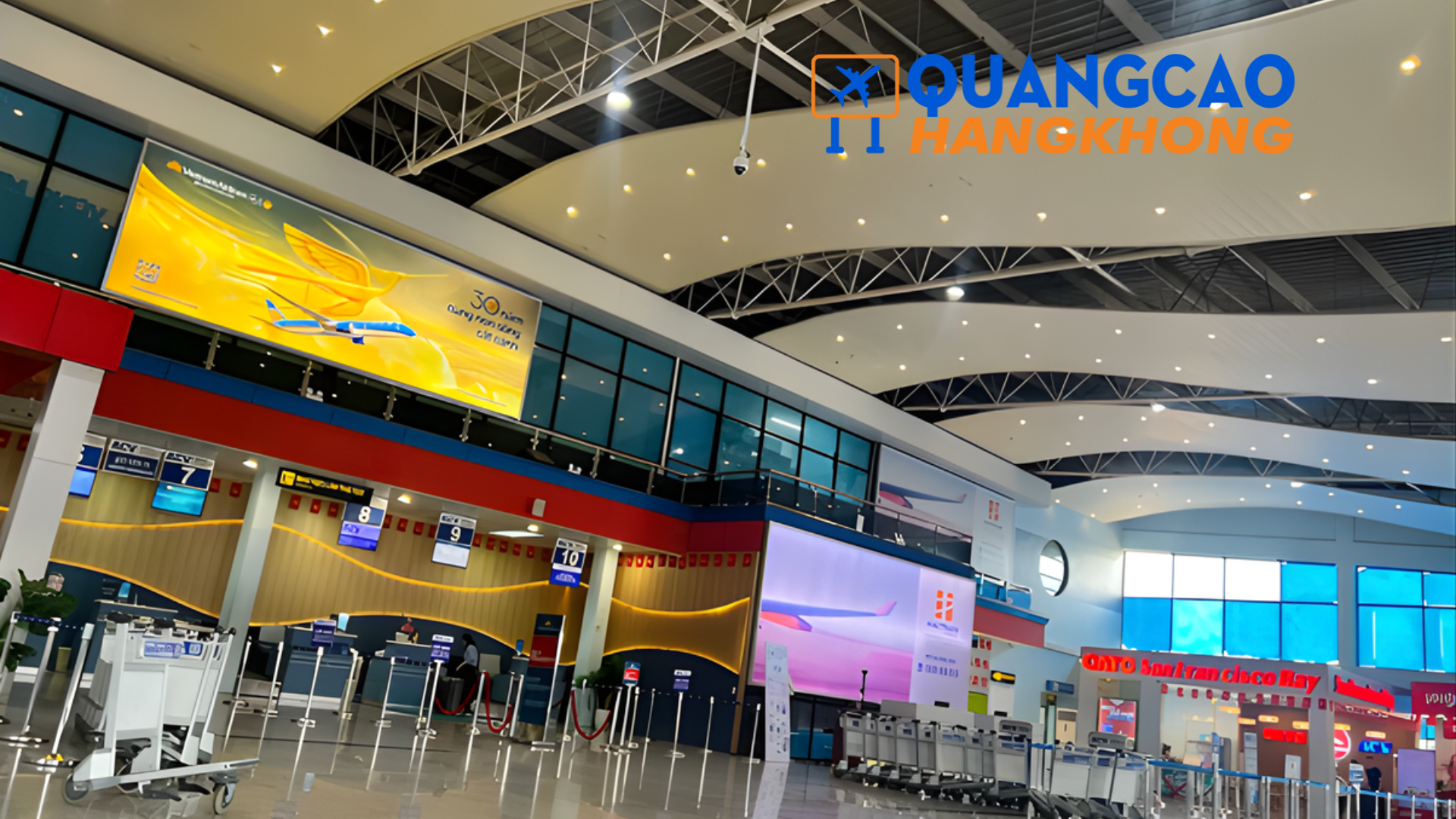 Biển hộp đèn quảng cáo sân bay Đồng Hới