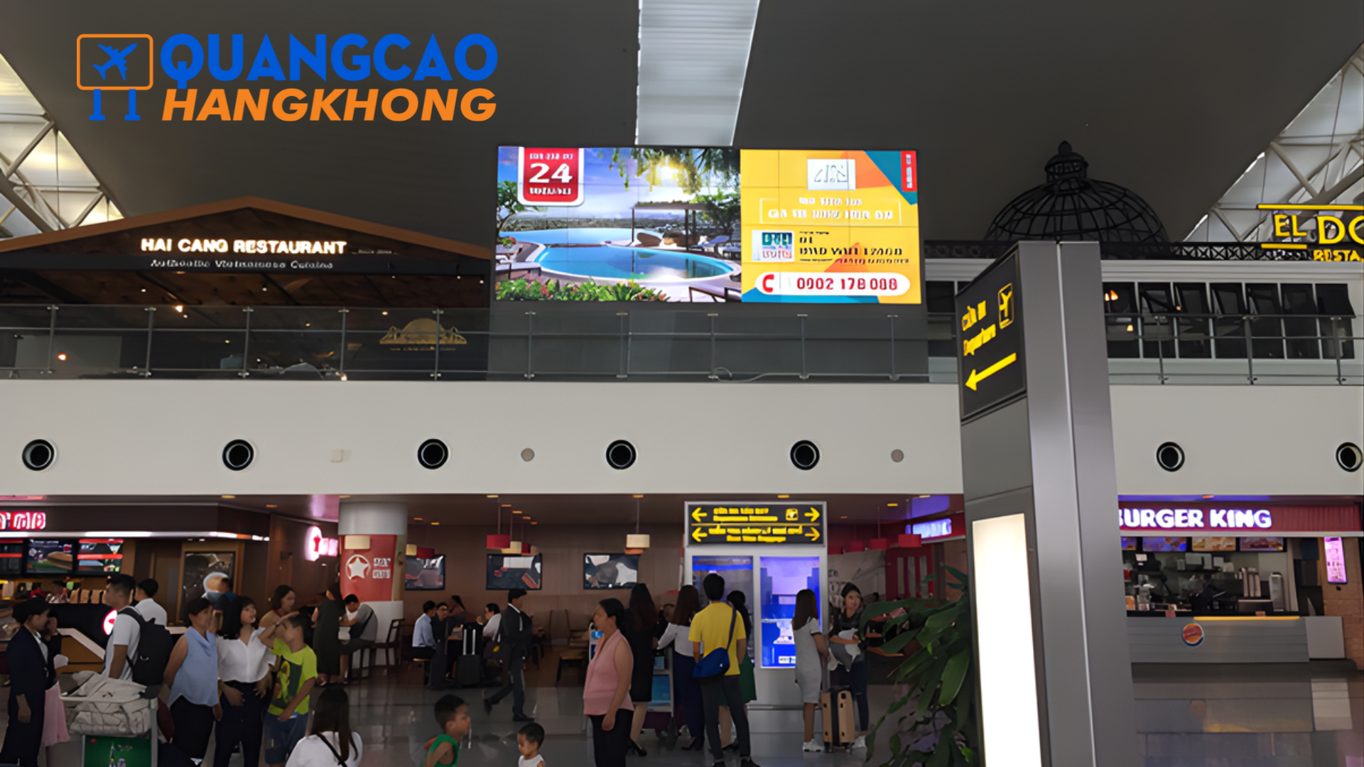 Quảng cáo biển hộp đèn tại sân bay Vân Đồn