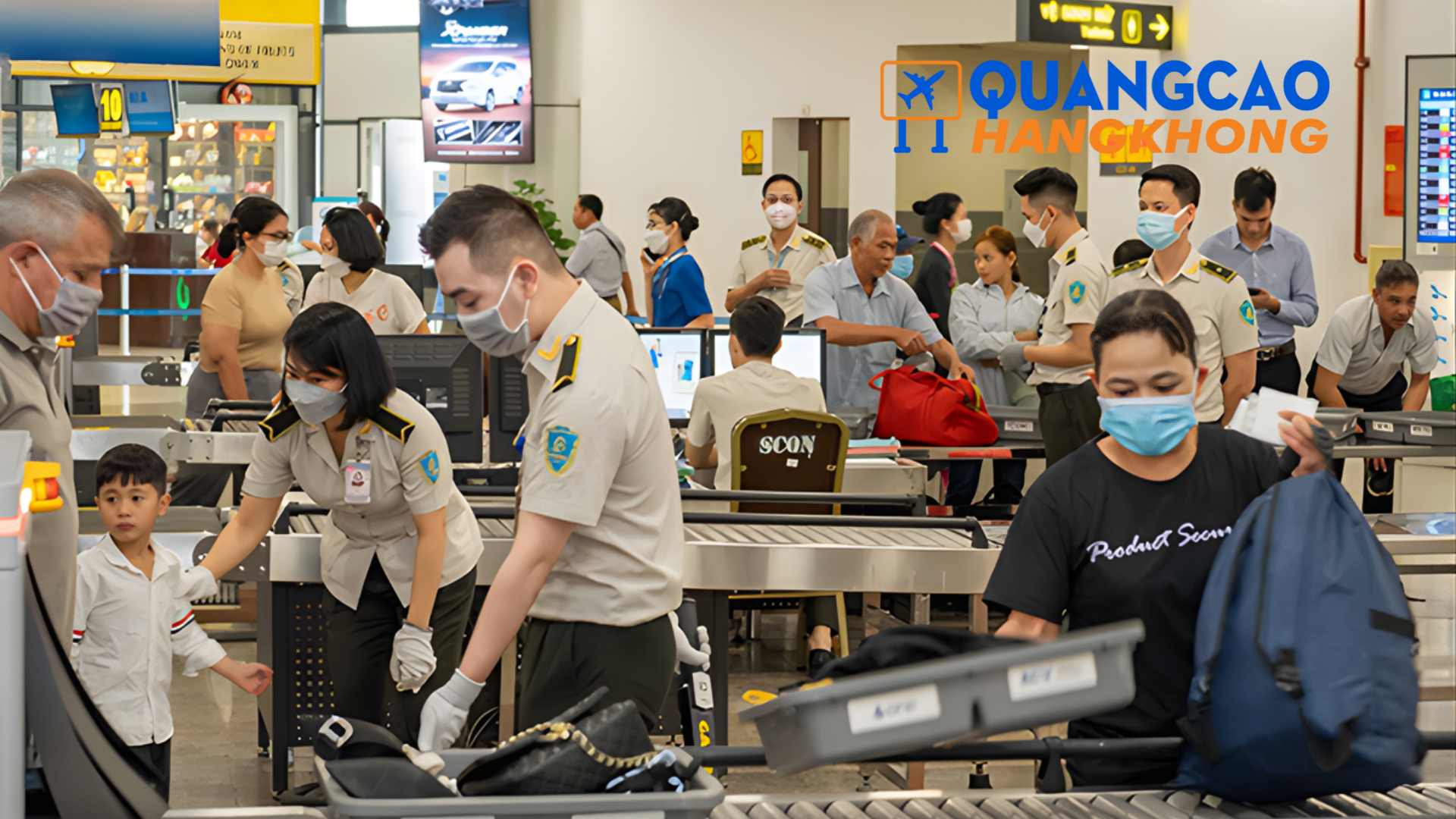 Quảng cáo biển hộp đèn khu vực soi chiếu an ninh