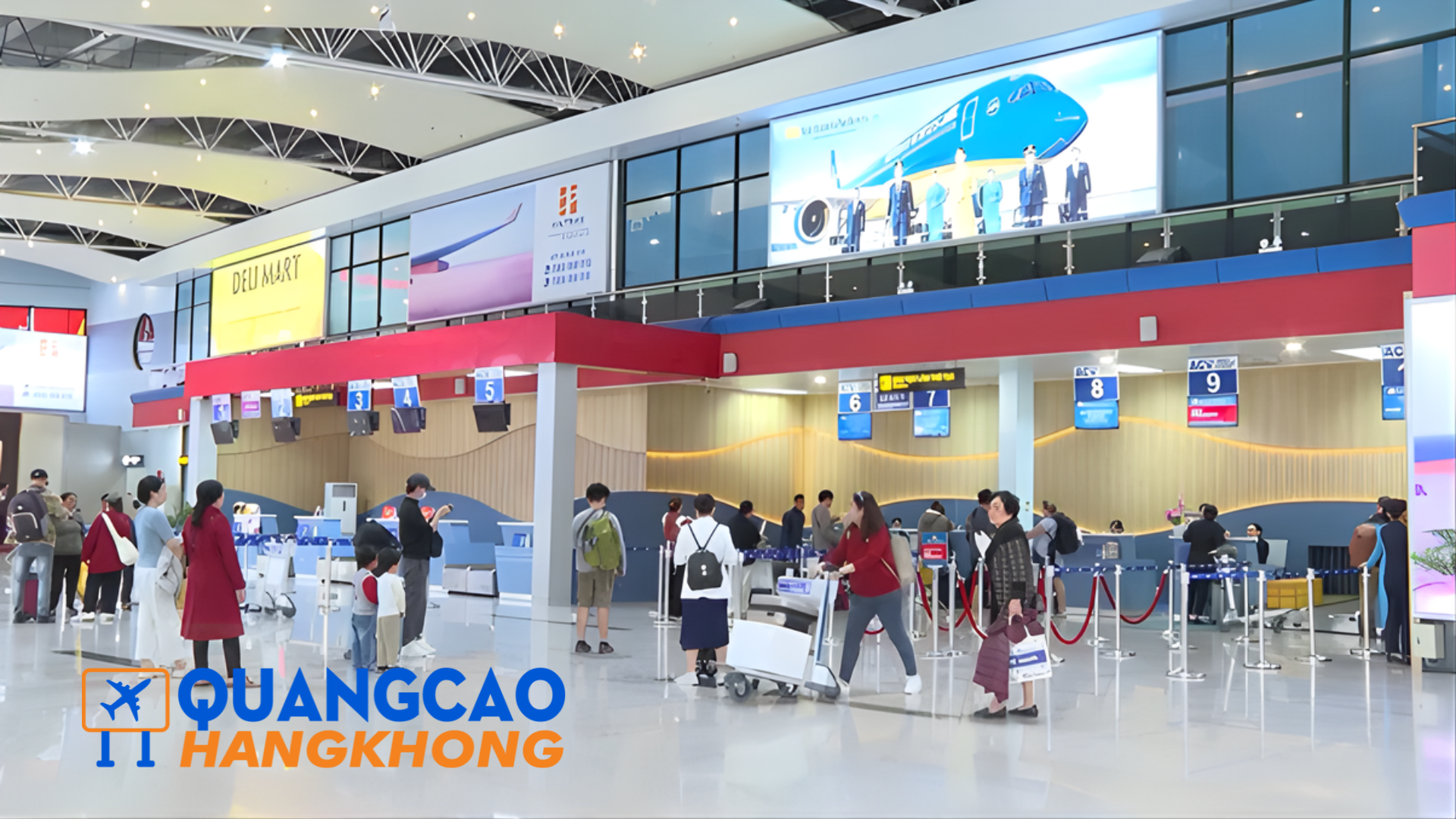 Quy trình triển khai quảng cáo biển hộp đèn sân bay Đồng Hới