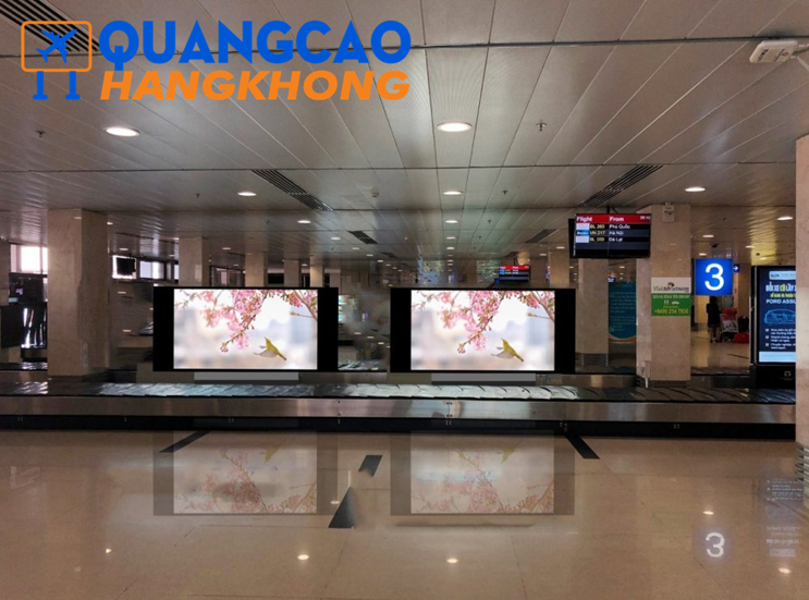 Biển hộp đèn quảng cáo khu vực nhận hành lý