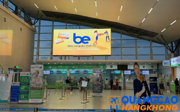 Biển hộp đèn quảng cáo sân bay khu vực check-in