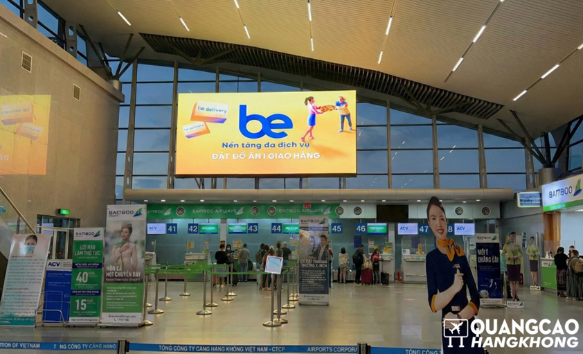 Biển hộp đèn quảng cáo khu vực check-in