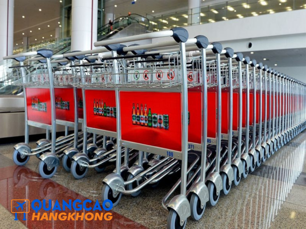 Chi phí quảng cáo xe đẩy hành lý ở sân bay Cam Ranh