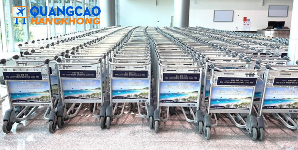 Quy trình triển khai quảng cáo xe đẩy tại sân bay Cam Ranh