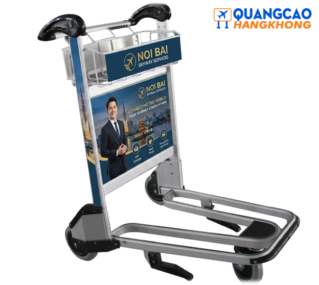 Hình thức quảng cáo trên bảng phía trước xe đẩy