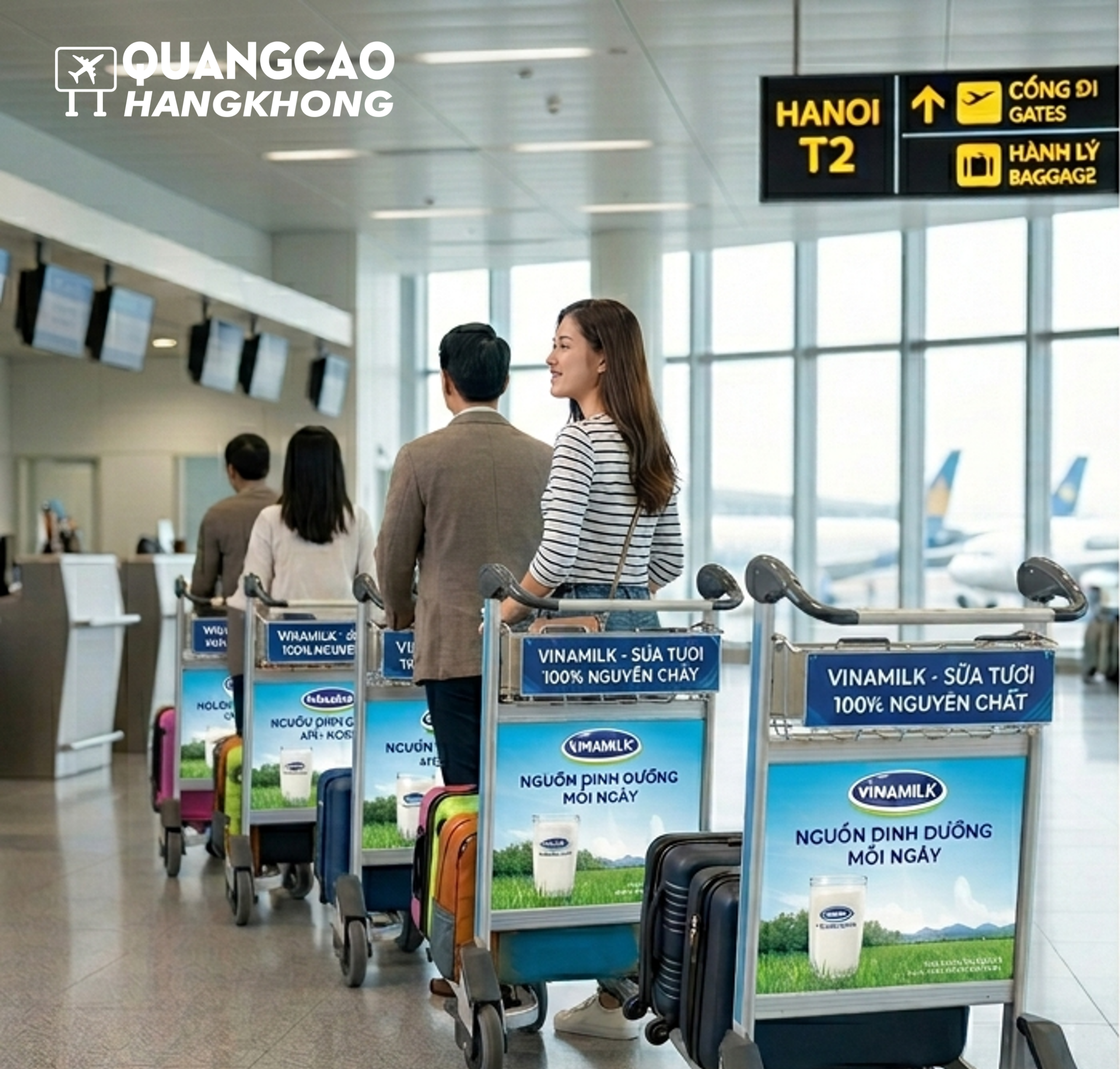 Ưu điểm của quảng cáo xe đẩy hành lý ở sân bay Đà Nẵng