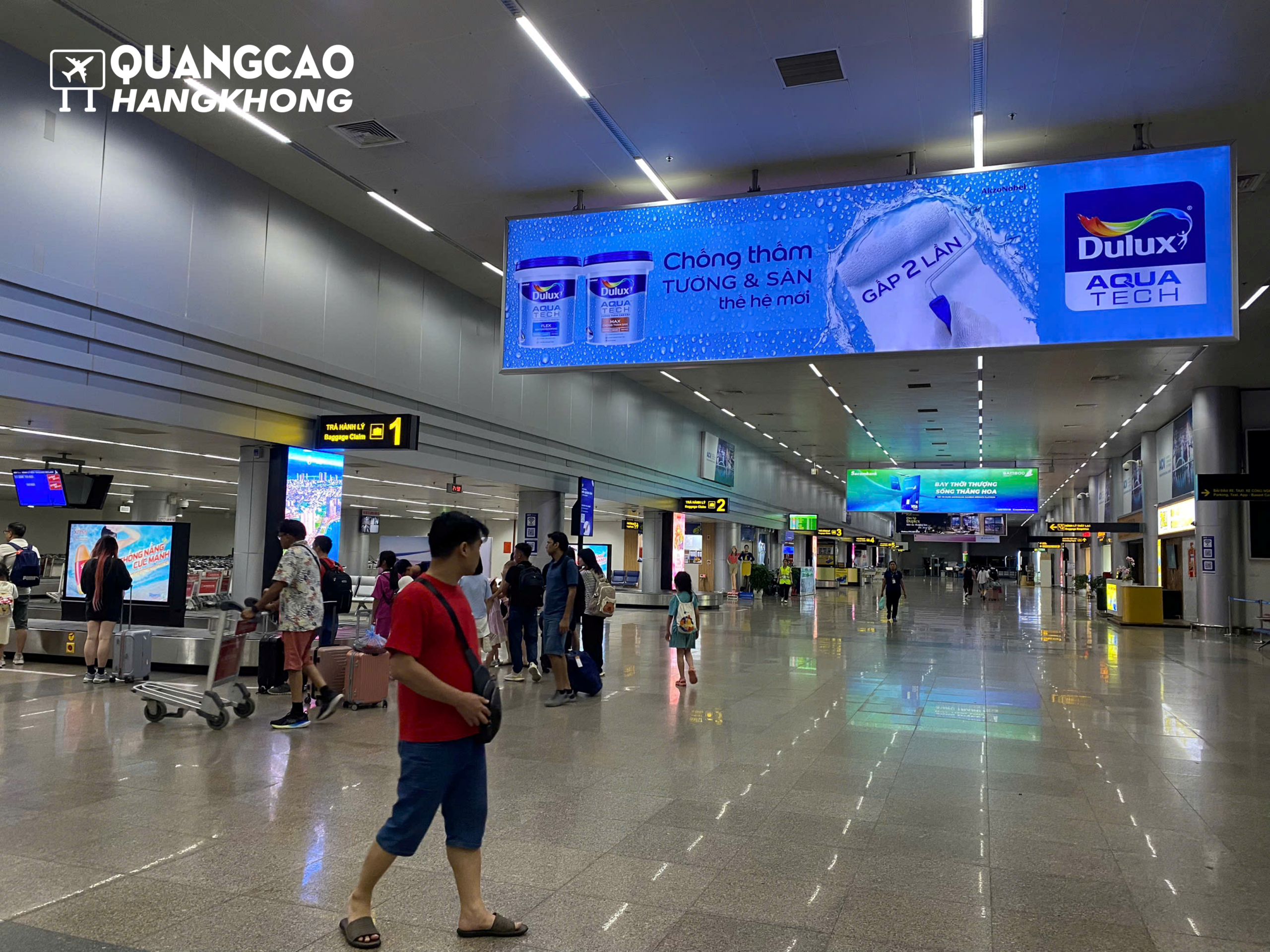 Pano quảng cáo tại khu vực ga đến sân bay Đà Nẵng