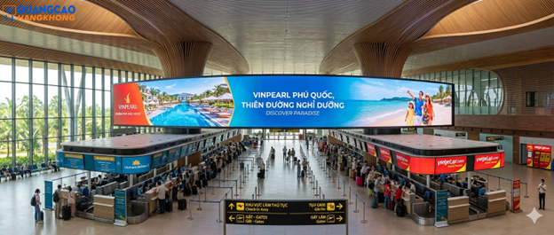 Pano quảng cáo tại sân bay Phú Quốc khu vực làm thủ tục (check-in)