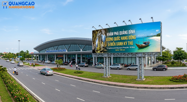Pano quảng cáo tại sân bay Đồng Hới khu vực mặt tiền nhà ga
