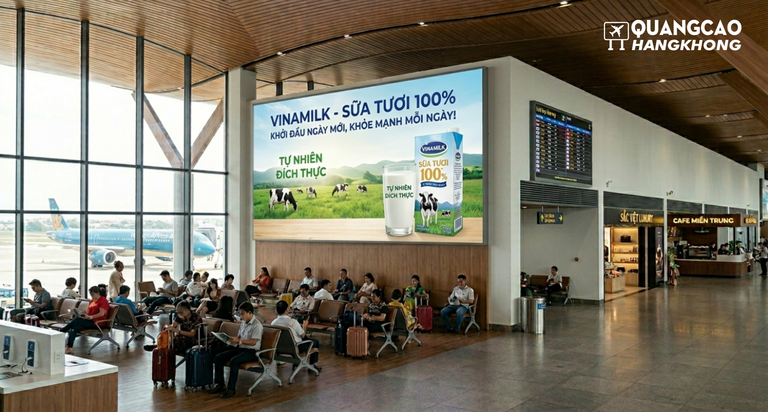 Pano quảng cáo tại khu vực phòng chờ