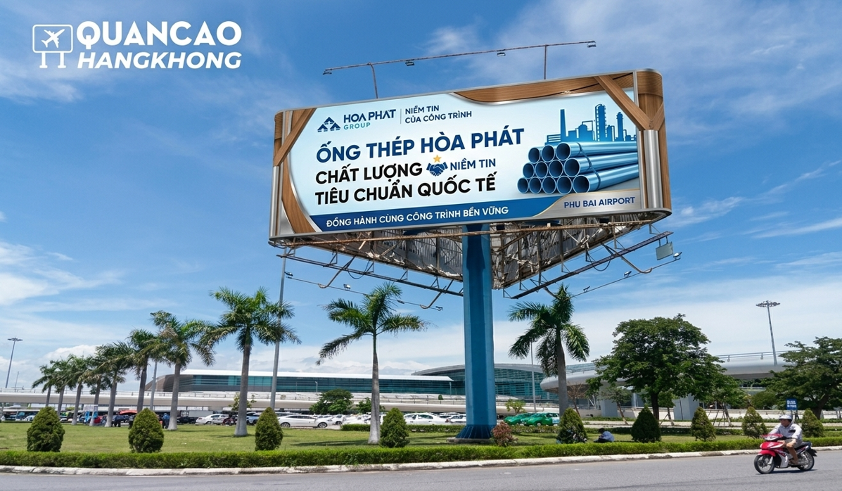 Pano quảng cáo tại sân bay Phú Bài