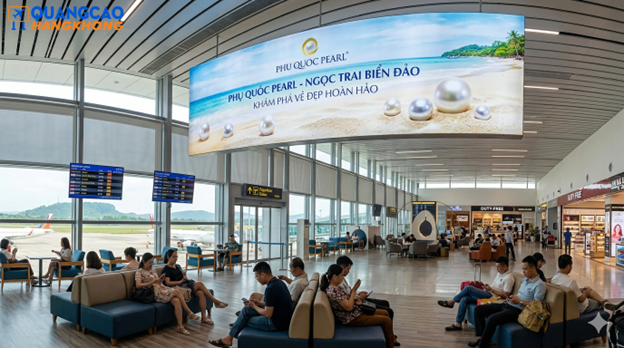 Pano quảng cáo tại sân bay Phú Quốc khu vực phòng chờ