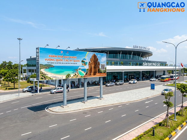 Quy trình triển khai pano quảng cáo tại sân bay Phù Cát