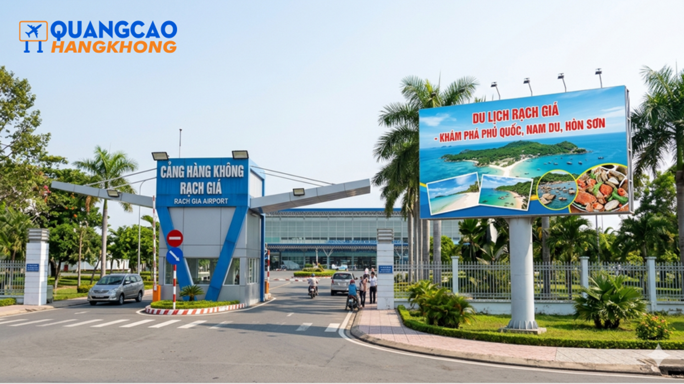 Pano tại cổng ra vào sân bay