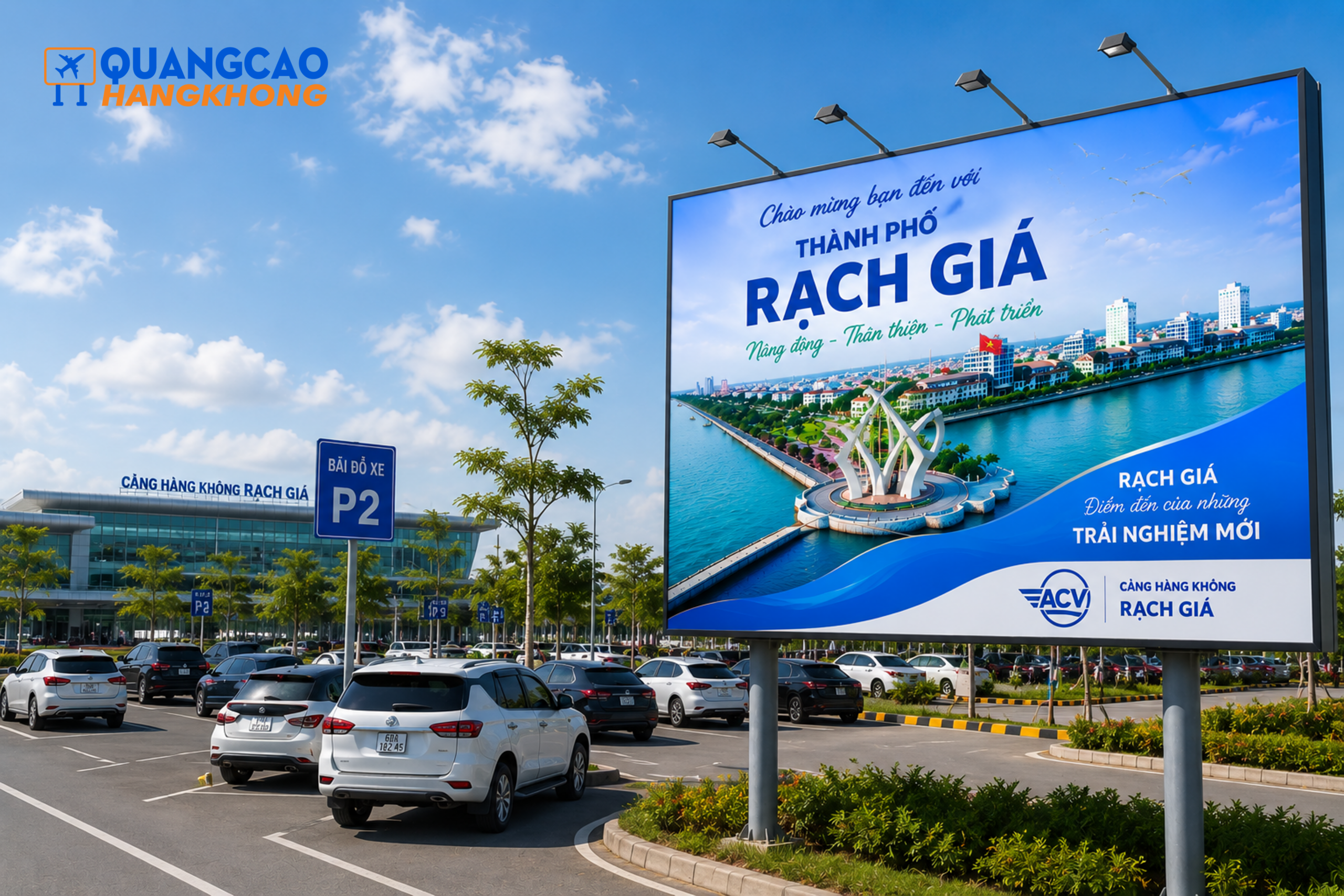 Pano tại khu vực bãi đỗ xe ngoài trời